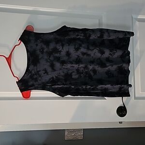 BLACK TIE DYE TANK SZ L